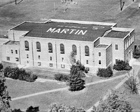 A building with "UT Martin" on its roof is shown